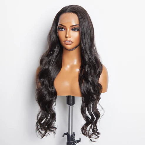 13x6 PartingMax Glueless Lace Wigs 3D Cap Pre-bleached Body Wave Transparent Lace Front Wig 150% Density