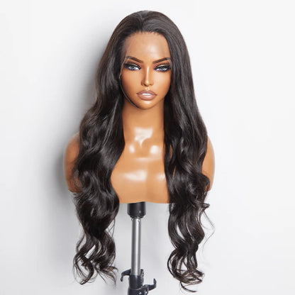 13x6 PartingMax Glueless Lace Wigs 3D Cap Pre-bleached Body Wave Transparent Lace Front Wig 150% Density