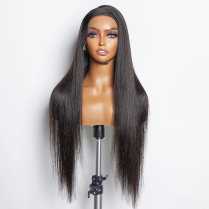 13x6 PartingMax Glueless Lace Wig 3D Cap Pre-bleached Straight Transparent Lace Front Wig 150% Density