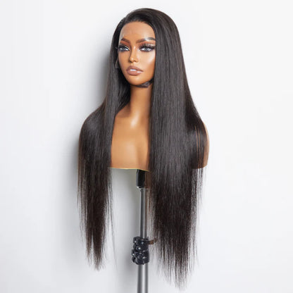 13x6 PartingMax Glueless Lace Wig 3D Cap Pre-bleached Straight Transparent Lace Front Wig 150% Density