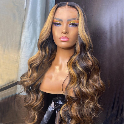 Wig Black-Brown Gradient body wave  Hair