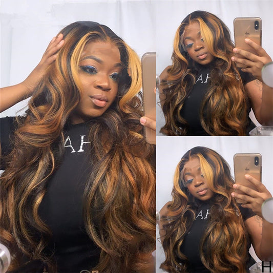 Wig Black-Brown Gradient body wave  Hair