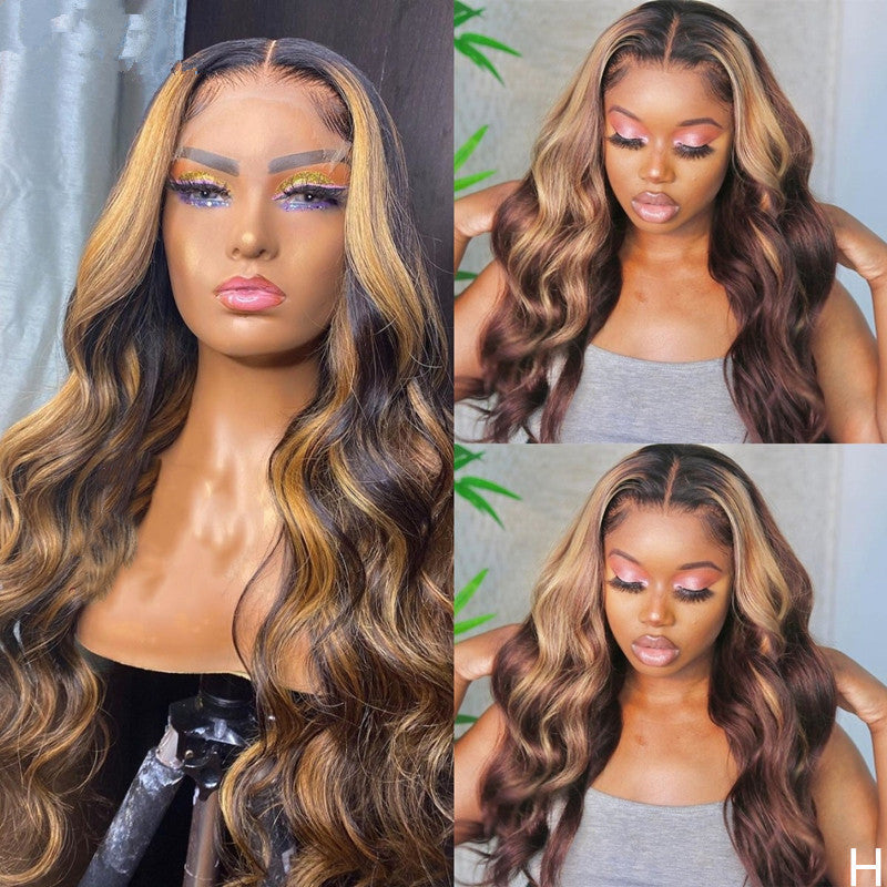 Wig Black-Brown Gradient body wave  Hair