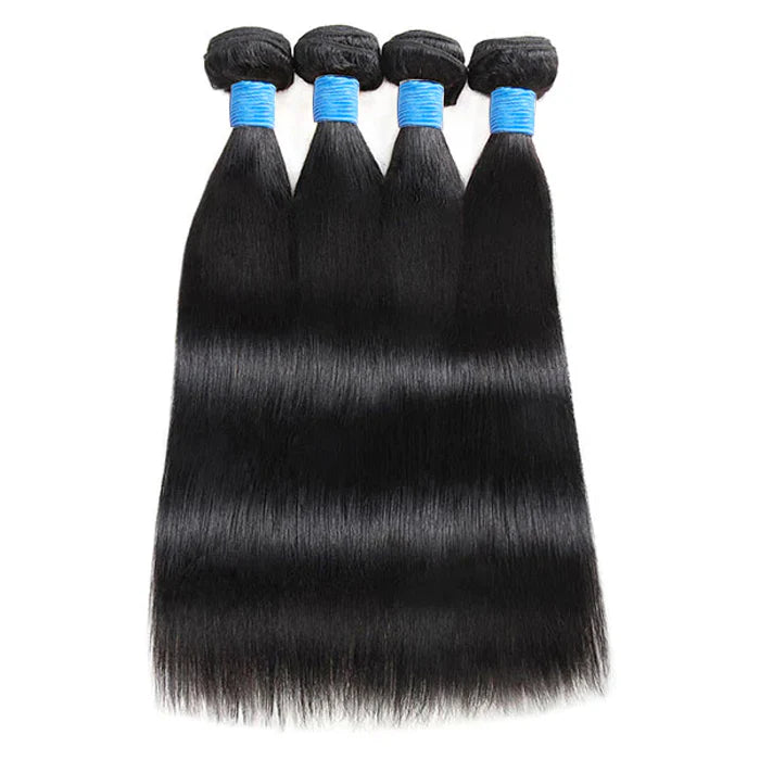 Straight Virgin Brazilian Hair #1B Natural Black