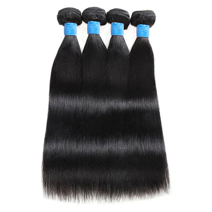 Straight Virgin Brazilian Hair #1B Natural Black