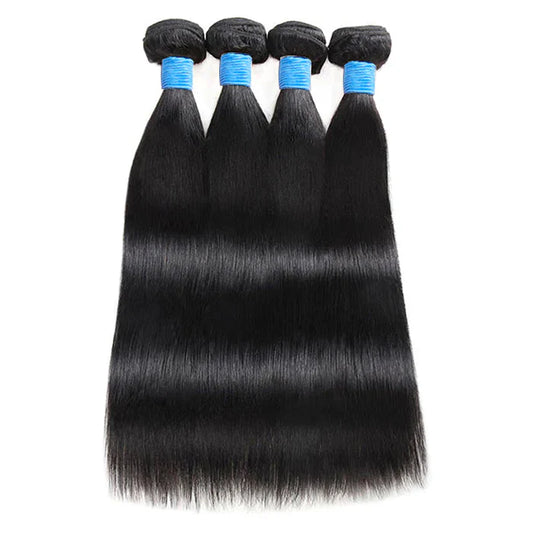 Straight Virgin Brazilian Hair #1B Natural Black