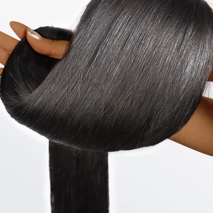 Straight Virgin Brazilian Hair #1B Natural Black